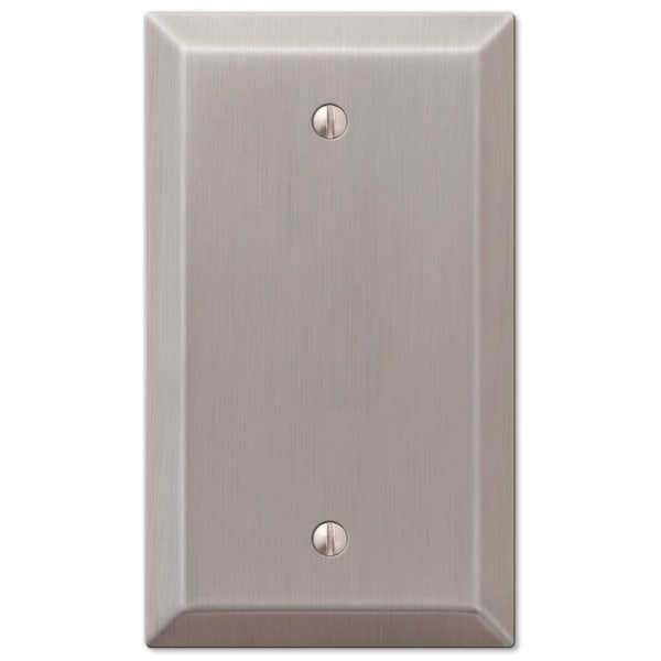 Amerelle Amerelle Century Brushed Nickel 1 gang Stamped Steel Blank Wall Plate 1 pk 163BBN - main